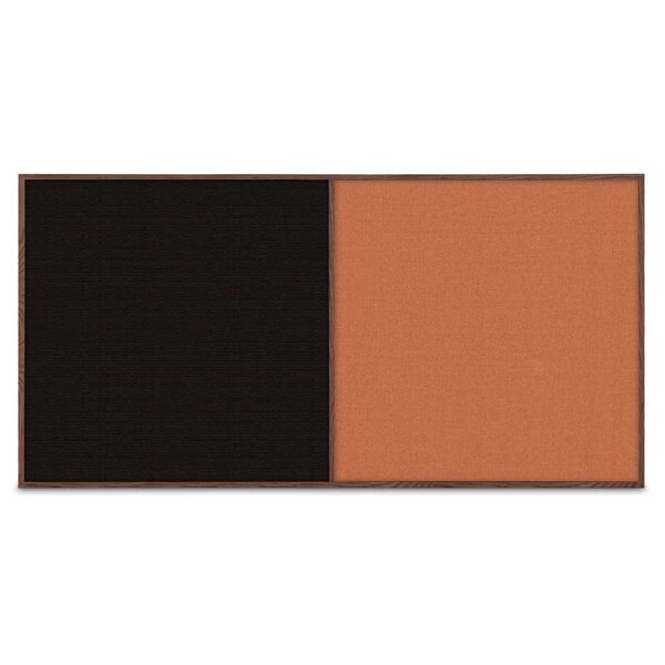 Enclosed Corkboard, 1 Door, 72"x48", 4" Fra, UV3412-SATIN-BUFF